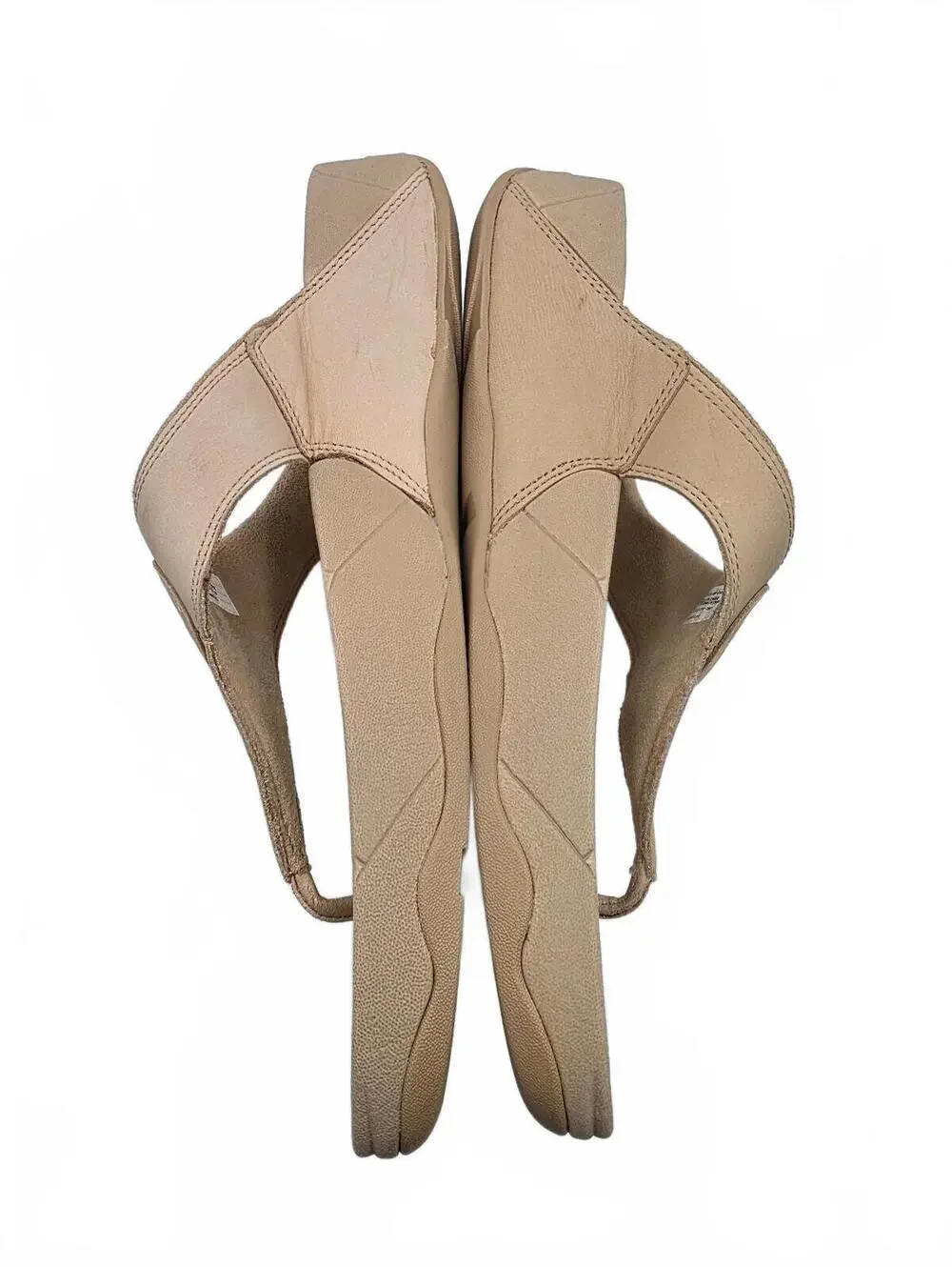 FitFlop Womens Walkstar Sandals Wedge Sole Size 10 Comfort Cushioned Tan Beige